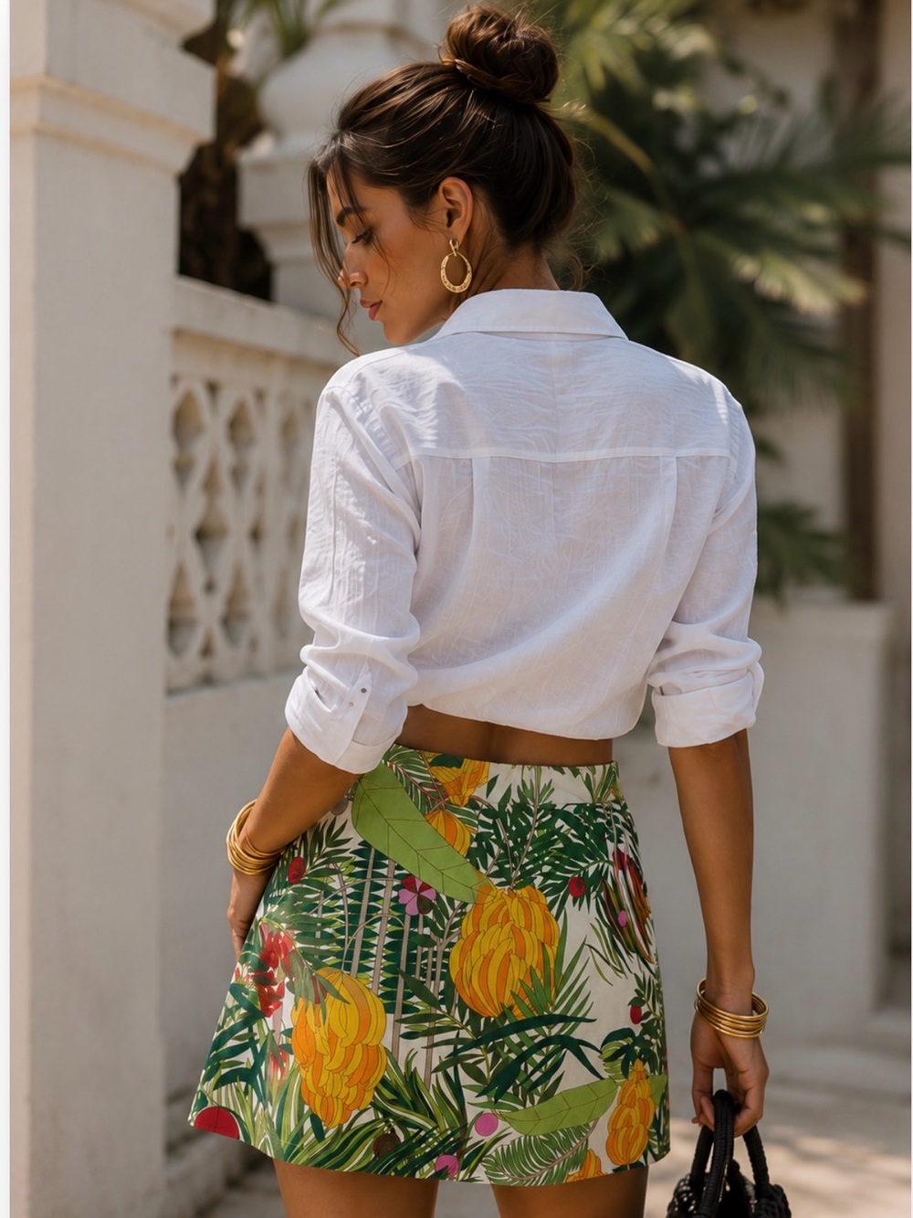Trina Turk It’s Bananas Tropical Print Mini Skirt